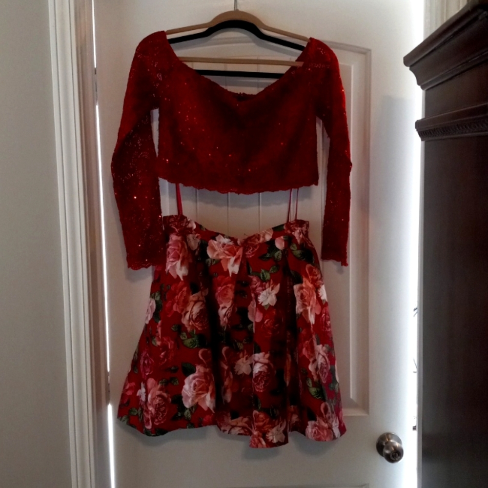 Lacey top and skirt